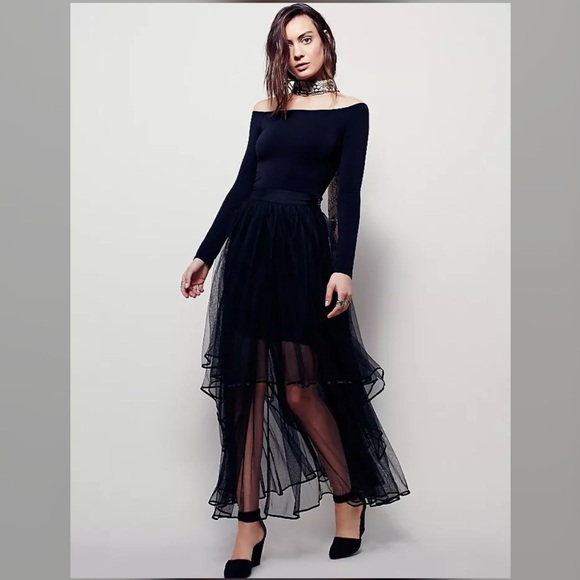 Free People Dresses & Skirts - Rare Free People Keep Me Tutu Maxi Skirt Sz 10